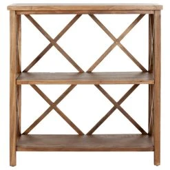 Safavieh Liam 2 Tier Open Bookcase, Oak
