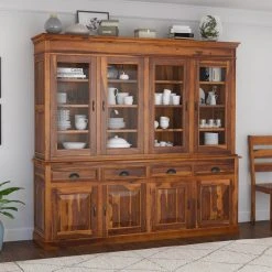 Sierra Living Concepts Inc Cariboo Contemporary Rustic Solid Wood Dining Room Large Buffet Hutch