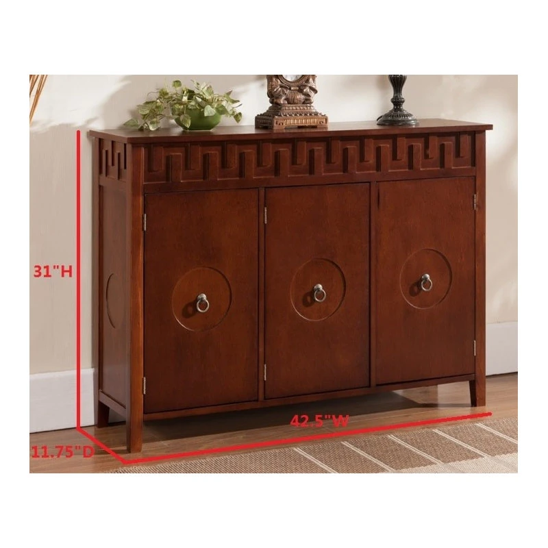 Pilaster Designs Mackenzie Walnut Wood Contemporary Sideboard Buffet Server Cabinet 7 Pilaster Designs Mackenzie Walnut Wood Contemporary Sideboard Buffet Server Cabinet - Image 7
