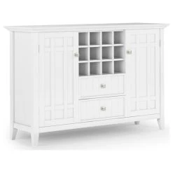 Simpli Home Ltd. Bedford Sideboard Buffet And Wine Rack