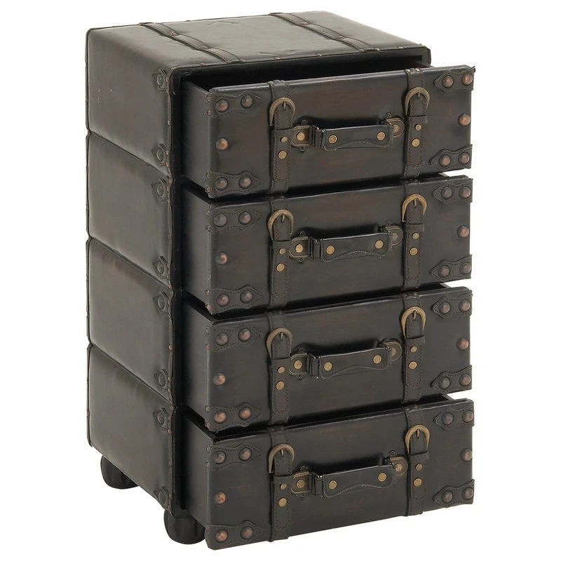 Urban Designs, Casa Cortes Urban Designs Hamilton Wood And Leather Side Chest 2 Urban Designs, Casa Cortes Urban Designs Hamilton Wood And Leather Side Chest - Image 2