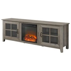 Walker Edison 70" Farmhouse Wood Fireplace TV Stand With Glass Doors - Grey Wash 7 Walker Edison 70" Farmhouse Wood Fireplace TV Stand With Glass Doors - Grey Wash -NovaSolo Shop fc716f9c0e4330fd 6054 w800 h800 b1 p0