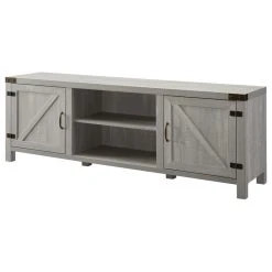 Walker Edison 70" Modern Engineered Wood TV Stand In Stone Gray