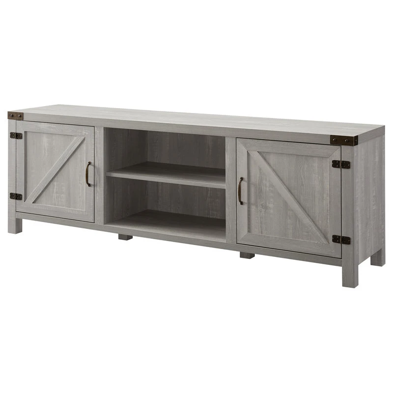 Walker Edison 70" Modern Engineered Wood TV Stand In Stone Gray 1 Walker Edison 70" Modern Engineered Wood TV Stand In Stone Gray