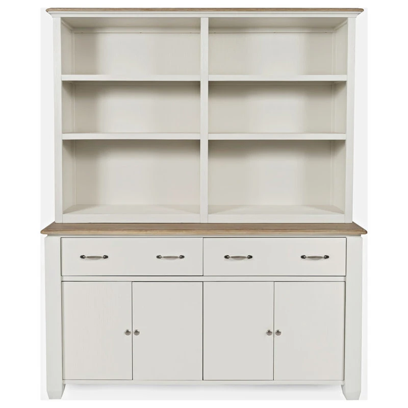 Jofran Dana Point Buffet Server With Hutch Set, White 1 Jofran Dana Point Buffet Server With Hutch Set, White