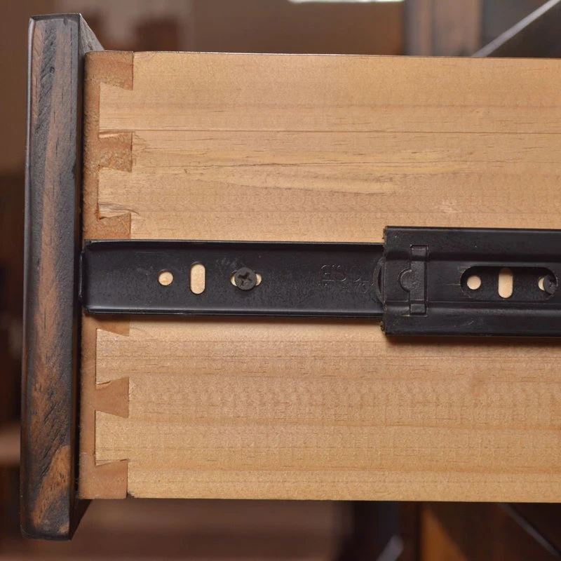 Crafters And Weavers Elements Collection Wood & Copper China Cabinet - Image 5