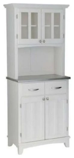 Bowery Hill Buffet With 2 Door Panel Hutch In White
