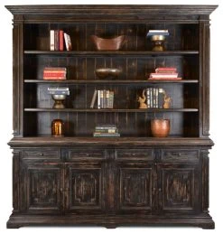 Crafters And Weavers Victoria 4 Drawer, 4 Door Sideboard And Hutch Set - Rustic