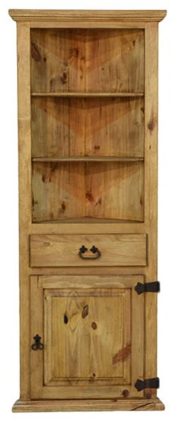 SCI Rustic Corner Curio Cabinet