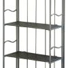 Pemberly Row 4 Tier 24" Bakers Rack In Chocolate