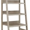 Linon Home Decor Products Linon Tracey Five Shelf Wood Ladder Bookcase In Gray