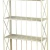 Pemberly Row 25.5" 4 Tier Iron Bakers Rack In White