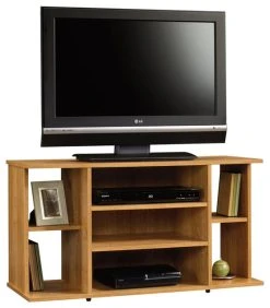 Sauder Beginnings TV Stand In Highland Oak