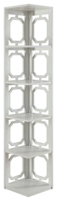 Convenience Concepts Omega 5 Tier Corner Bookcase