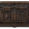 Crafters And Weavers Victoria 4 Drawer, 4 Door Sideboard - Rustic Black - 91"